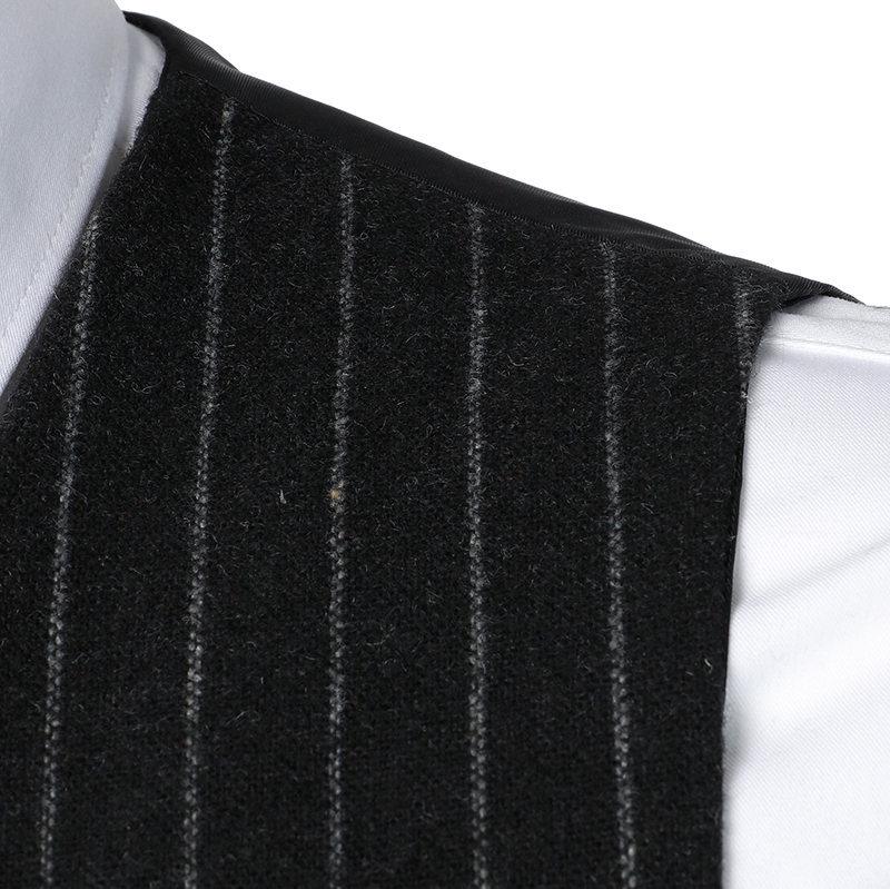 2024 Autumn Men's Fashion Slim Fit Double-Breasted Striped Vest Waistcoat