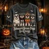 Women's Halloween Letter Print T-Shirt, Casual Crewneck Short Sleeve Tee, Everyday Wear