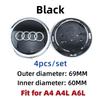 For Audi 60/61/68/69/77MM 4pcs Car Wheel Center Hup Cap Cover A4 A6L A7 A8 A3 A5 A6 S3 S4 Q3 Q5 Q5L Q7 Modification
