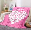 Custom Name Barbie Fashion Flannel Blanket Throw Blanket Soft Warm Sofa Bed Home Decor Unique Gift