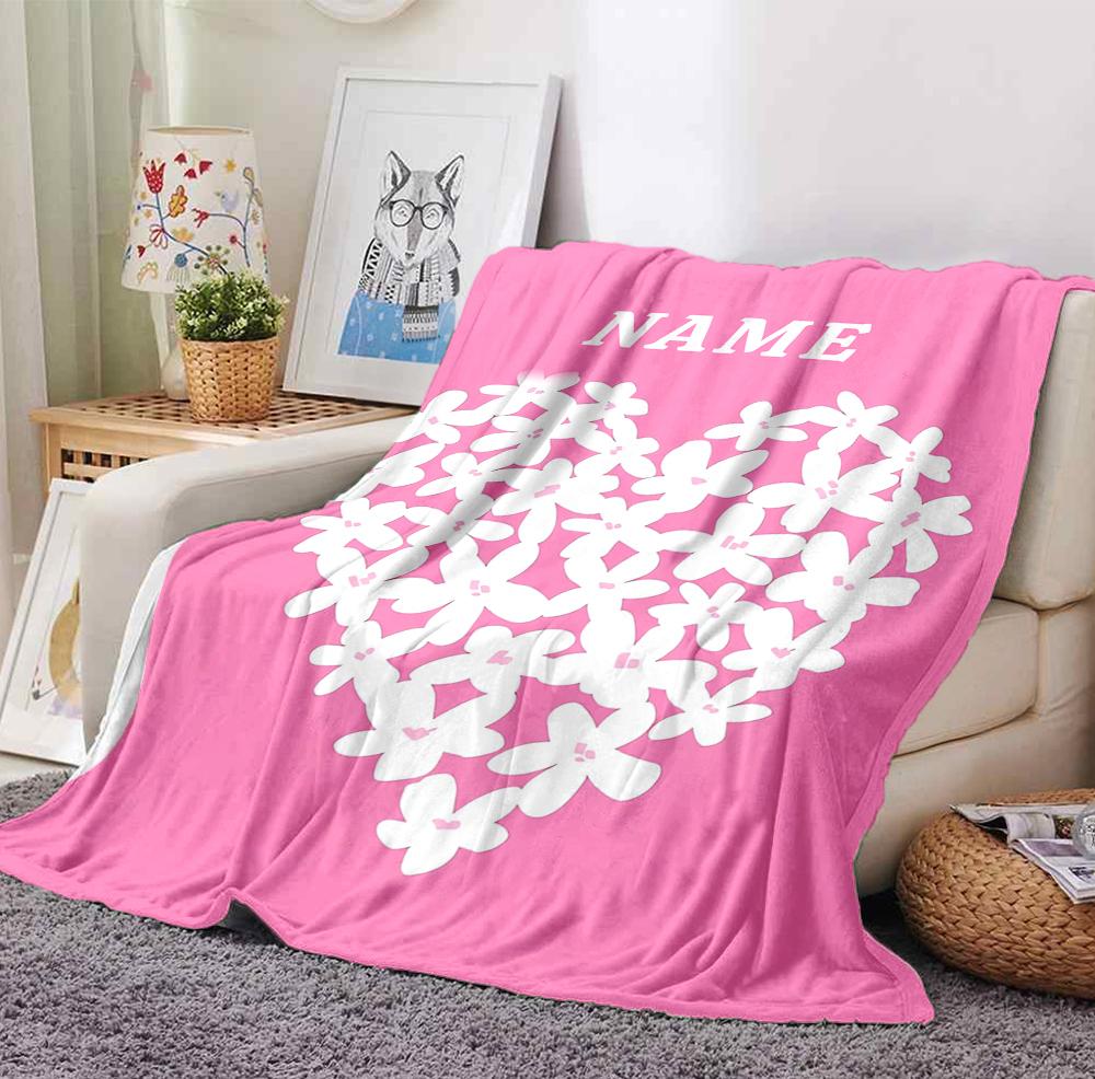 Custom Name Barbie Fashion Flannel Blanket Throw Blanket Soft Warm Sofa Bed Home Decor Unique Gift