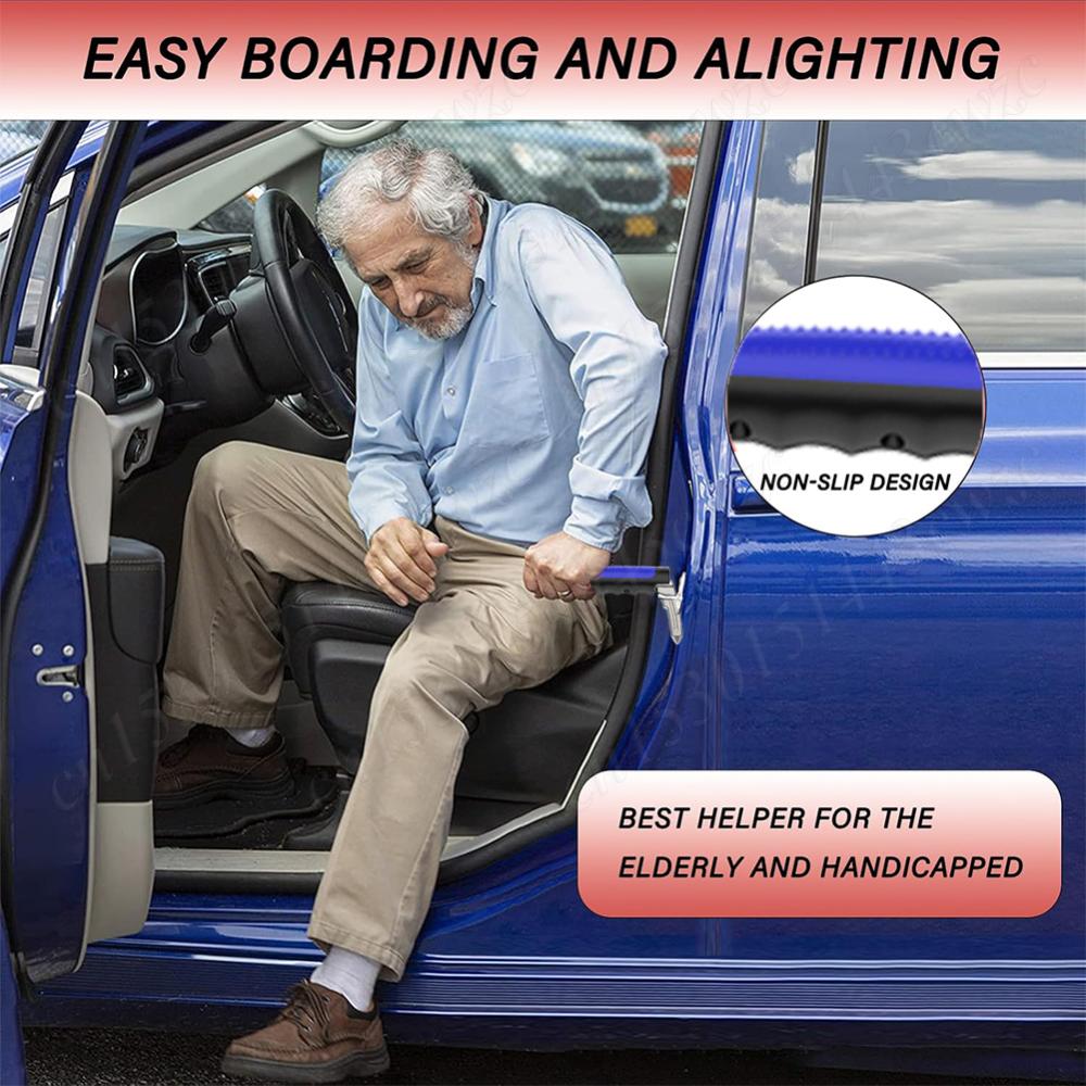 Vehicle Support Handles Car Door Assist Handle 2 In 1 Elderly Vehicle Standing Support Window Breaker Auto Support Door Handle