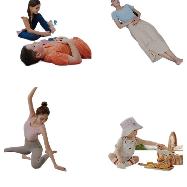 Skládací protiskluzová podložka na jógu a fitness – Silná, tlumící nárazy, přenosná podložka pro domácí použití nebo na kolej.