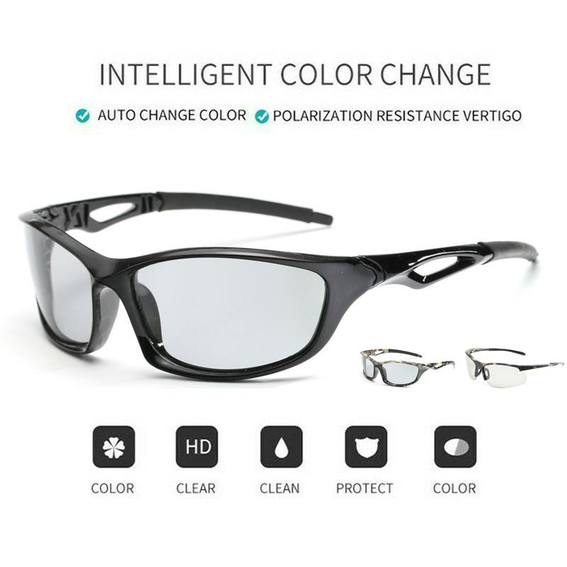Comfortable Anti-glare Polarized Photochromic Sunglasses For Men With Uv400 Protection