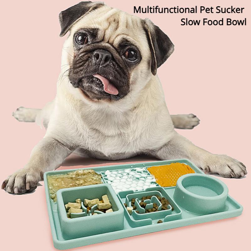 Tappetino Lick per Cani Ciotola a Alimentazione Lenta Silicone per Uso Alimentare Ventosa Tappetino Lick con Ventosa Animale Domestico Piatto a Alimentazione Lenta Articoli per Animali Domestici