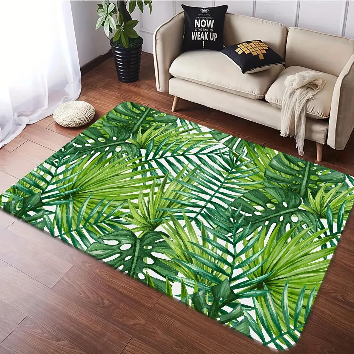 

Ковер из листьев тропического леса Большой ковер для гостиной Мягкий придверный коврик Приветственный коврик Ковер для кабинета Домашний декор 60X90CM (2X2.95FT