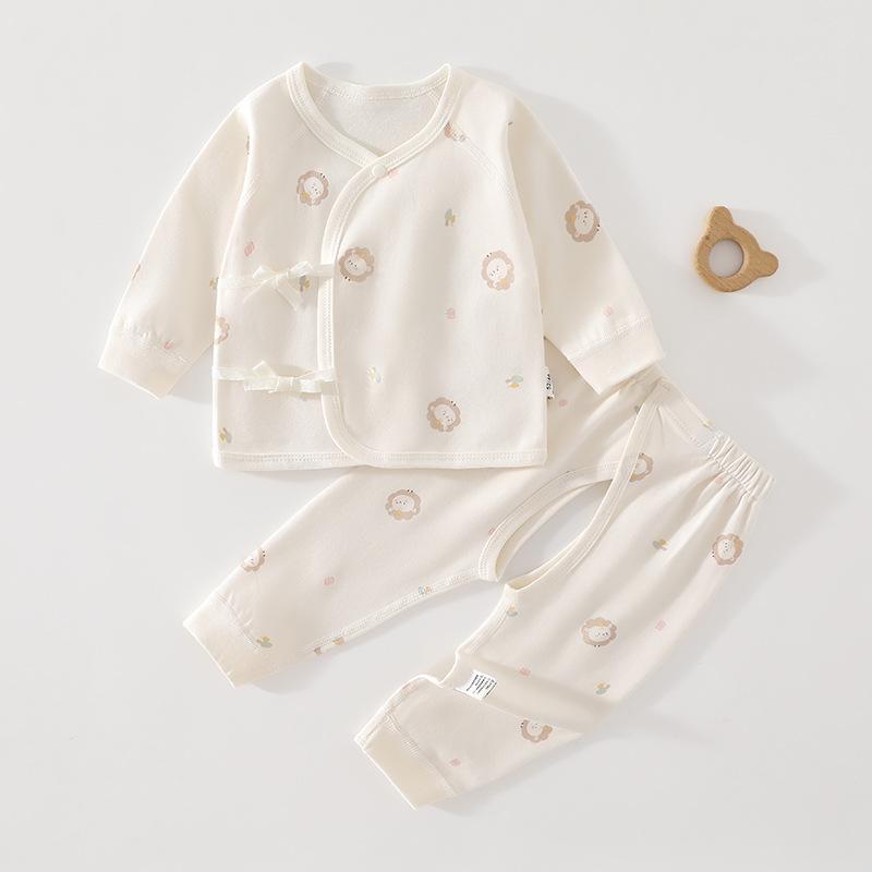 Vêtements bébé 100% Coton - Ensemble Haut & Pantalon à Entrejambe Ouvert pour Garçons et Filles