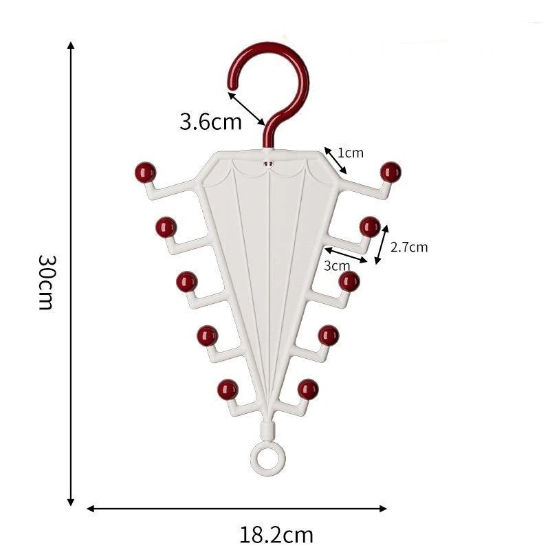 V-shaped Double-sided Storage Rack Multifunctional Closet Hanger Space Saving For Clothes Hats Belts Scarves Coat Rack