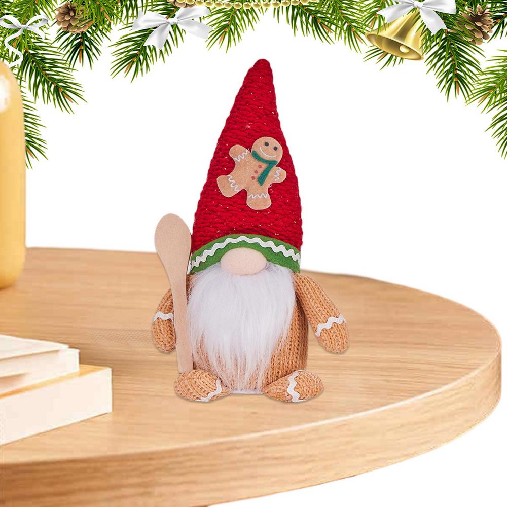 

Gnome Doll Ornament Christmas Gnomes Doll Handmade Gnomes Plush Decorations Tomte Plush Doll Gingerbread Man For Home Workplace