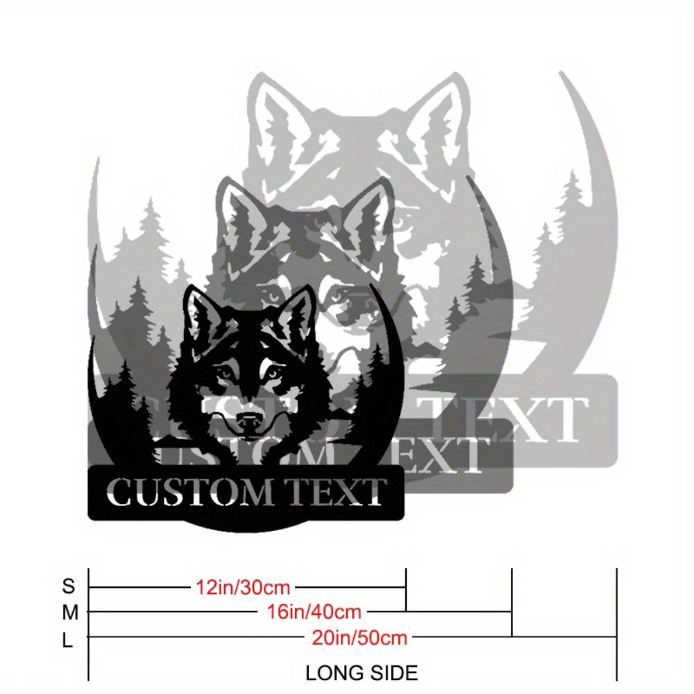 

Wolf Silhouette Metal Wall Art Personalised Iron Sculpture Home Garden Decor Gift