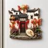 House Refrigerator Magnet Shop Shape Magnetic Sticker Chinese Style Home Decoration  Magnet