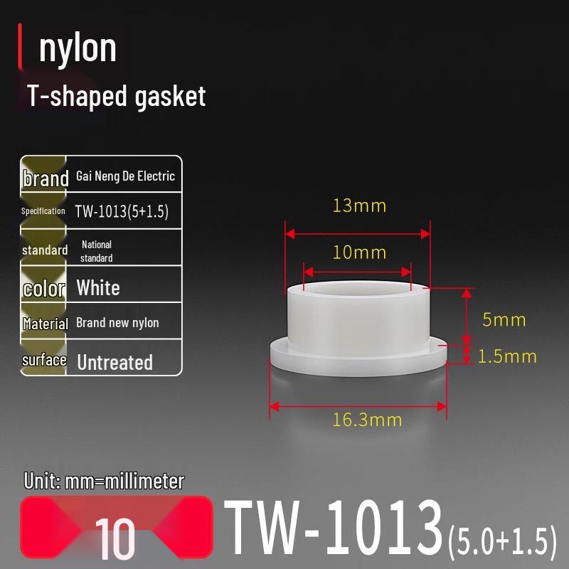 T-Shaped Nylon Gasket Ring Screw Shaft Sleeve with Concave-Convex Insulation Pad M2