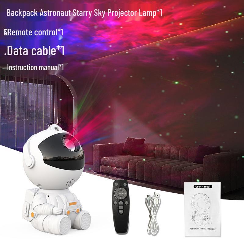 Starry Sky Astronaut Projector Lamp - Night Light & Laser Desk Lamp
