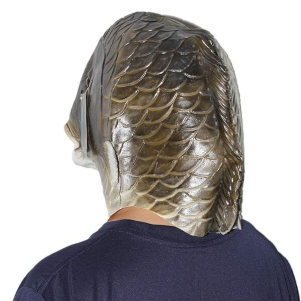 Latex Realistische Karpfenmaske Realistische Fisch-Latexmaske Kopfbedeckung Fischkopfmaske Halloween Cosplay