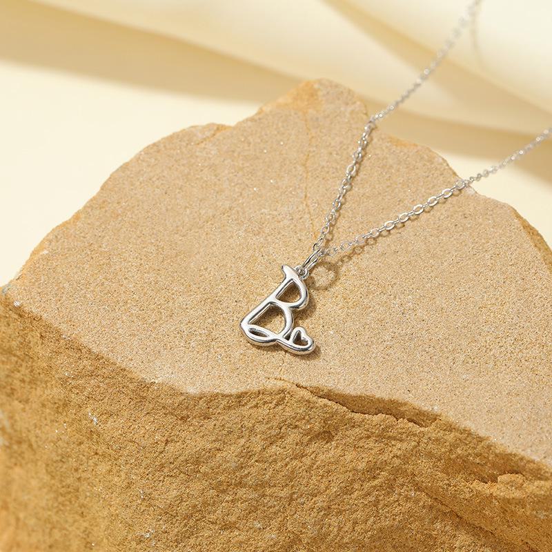 Banyan Tree S925 Silver English Letter Pendant Necklace - Simple, Elegant Style for Mother's Day
