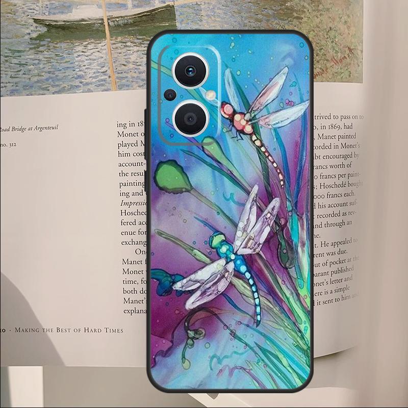 Dragonfly Cover For OPPO Reno 14 13 11 10 Pro 12F 11F 13F 14F 7 8 Lite OPPO Find X6 X5 X8 X9 Pro Case
