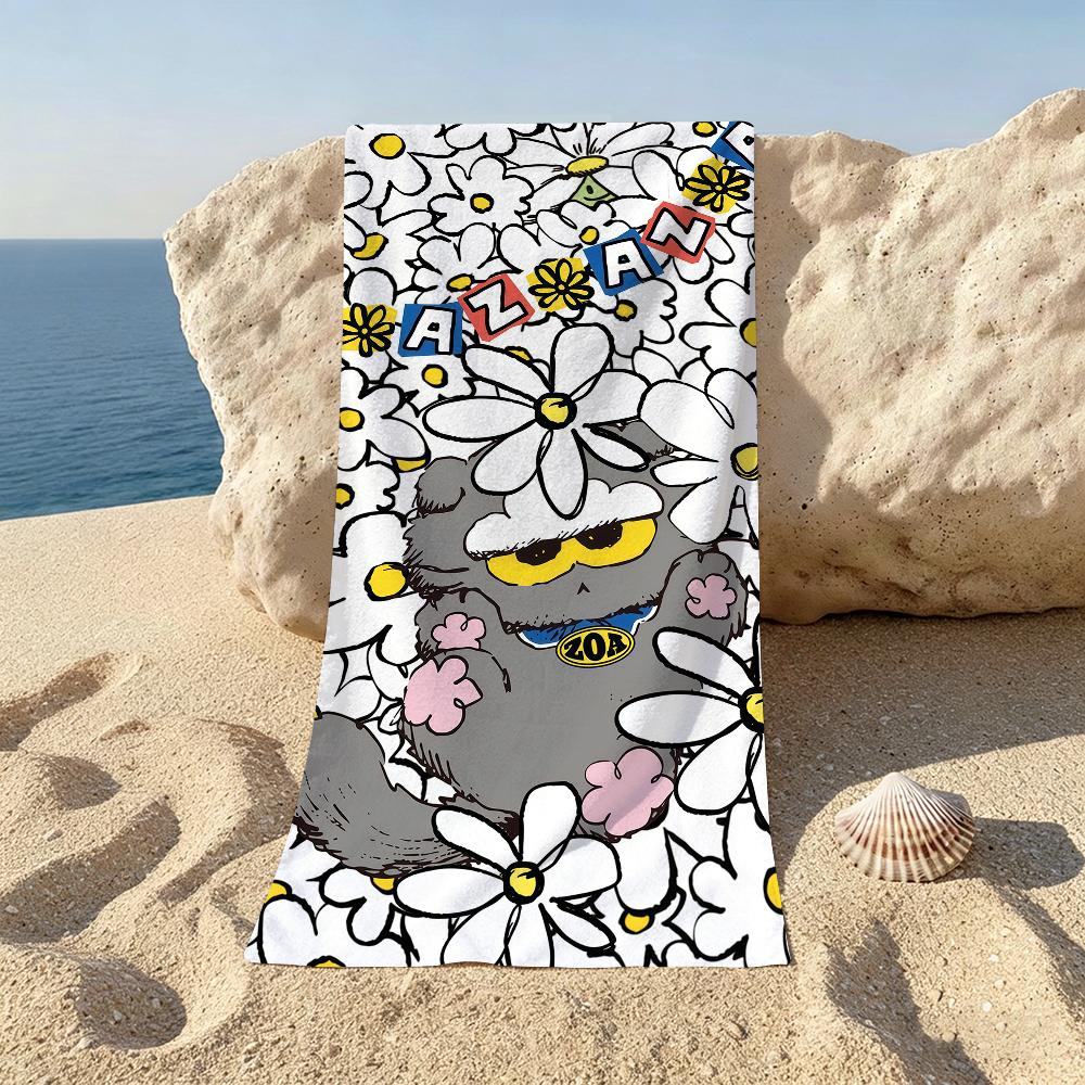 Cloud Cat Z-ZOA Beach Towel For Beaches Yoga Studios Gyms Hot Springs Swimming Pools And Picnics