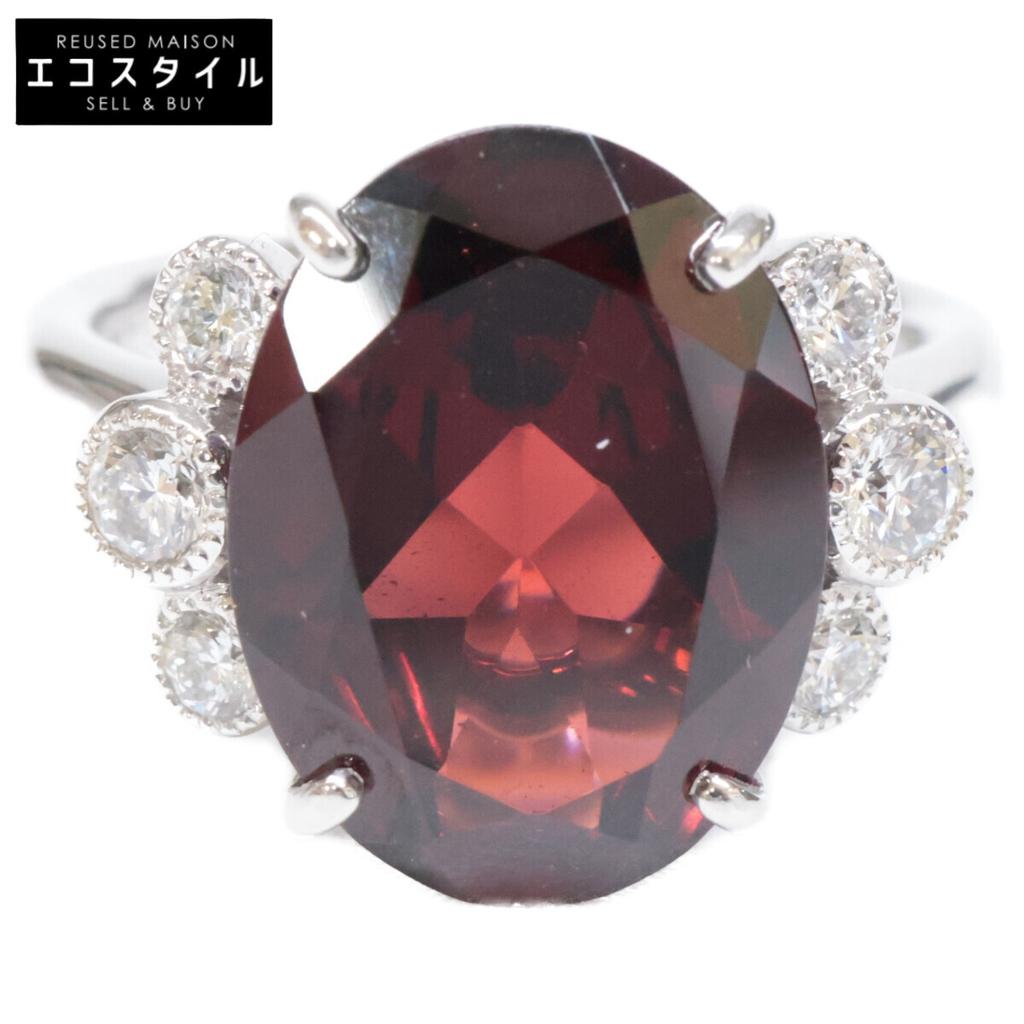 HEIWADO&CO. Pt950 9.232ct Garnet 0.47ct Diamond Ring ring PlatinumUsed