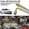 Ölzuleitungskit für T3/T4/T60/T70 Edelstahl 90 Grad 41 Zoll Auto Ölzuleitungssatz mit 1/8 NPT Gewinde Autozubehör