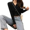 Stylish Women's Korean-Style Slim Fit Knitted Sweater - Versatile, Soft, Long-Sleeved Base Layer for Autumn/Winter