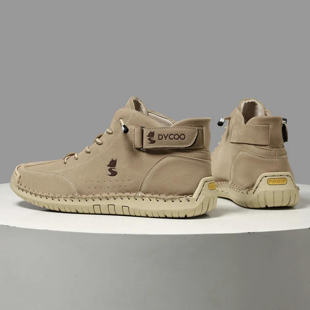 Fashion Handmade Leather Men's Boots Breathable Booties Casual Leather Shoes Man Outdoor Design Sneakers for Men Ankle Boots Boats