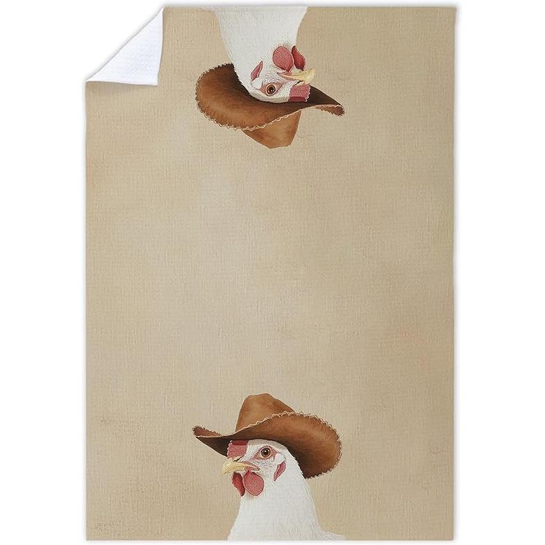 Cabana Bro Western Cowboy Crocodile Kitchen Towels, Gifts for Animal Lovers Women Decorative Hand Towels for Bathroom, Rustic Farmhouse Cowboy