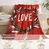 Romantic Theme for Valentine's Day Flannel Printed Blanket Suitable for All Seasons Suitable for Living Room Office Sofa Travel