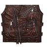 Weste für Männer Neue Vintage Braune Motorrad-Biker-Lederweste Männer Echtes Rindsleder Hochwertige ärmellose Jacke Schlanke Westen im Club-Stil Mantel