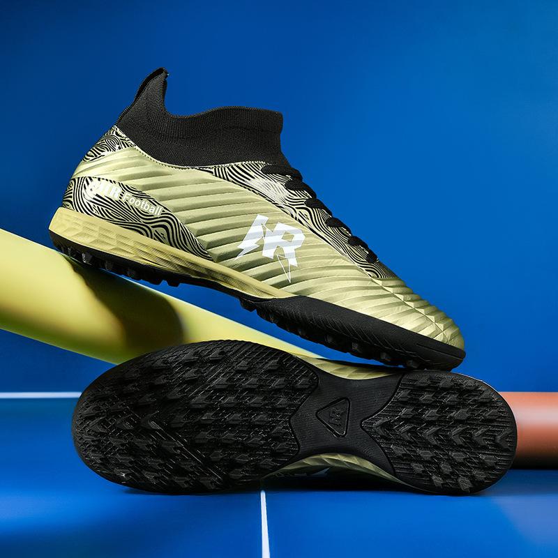 New youth sports football shoes men's and women's high-top HR football shoes match football shoes men's training shoes