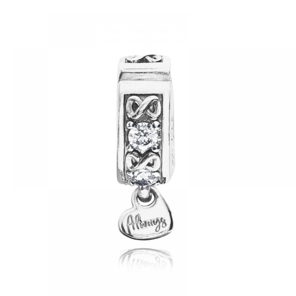 Pandora 791151c01 Family Always Pav  Clip Silver Charm