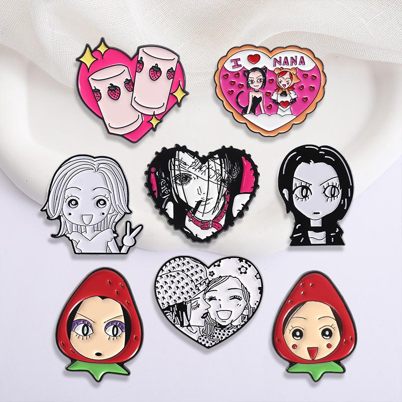 Xiaomi Anime Girls Collections Enamel Pins Cartoon Manga Character Brooches Clothing Lapel Badge Fashion Jewelry Gifts for Fans Friends