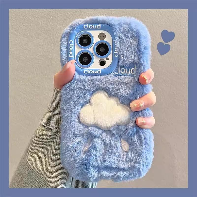 Plüschstickerei für iPhone 16 Pro Max Cartoon rosa Schwein Apfel 1514 stoßfester Schutzbezug Ins-Stil