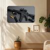 Tactical AR Rifle Metal Wall Sign for Gun Room Man Cave Garage Decor
