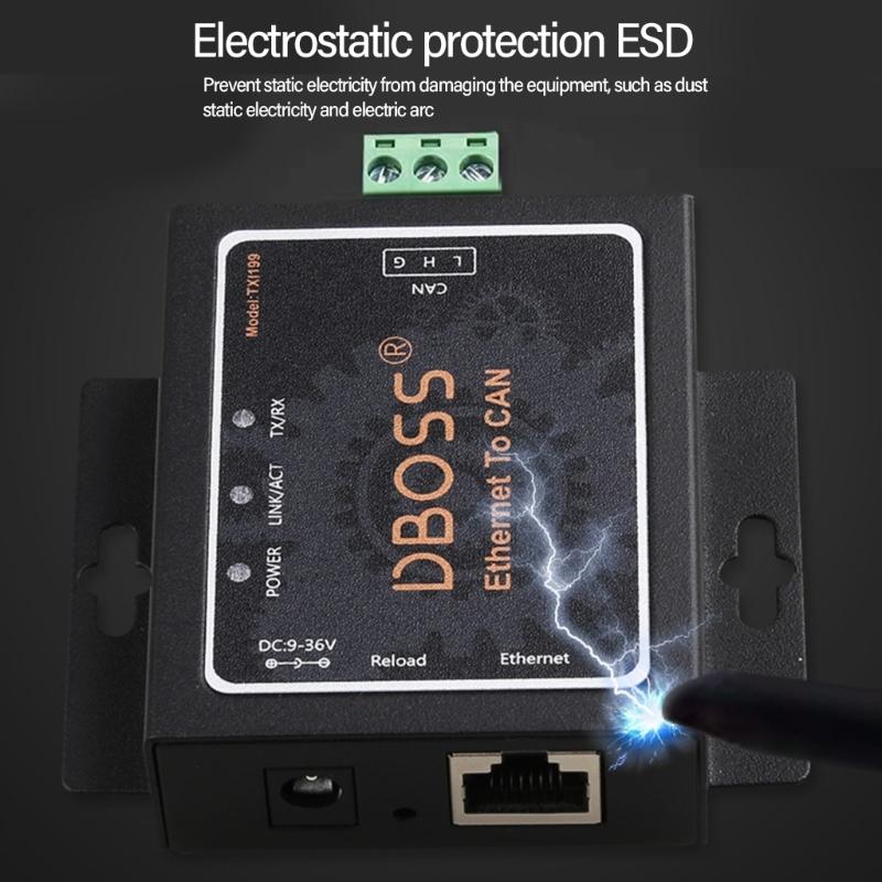 Industrial CAN To Ethernet Converter CAN1 CAN2 RS485 Port 2 Way Transparent Data Conversion For System Integrators