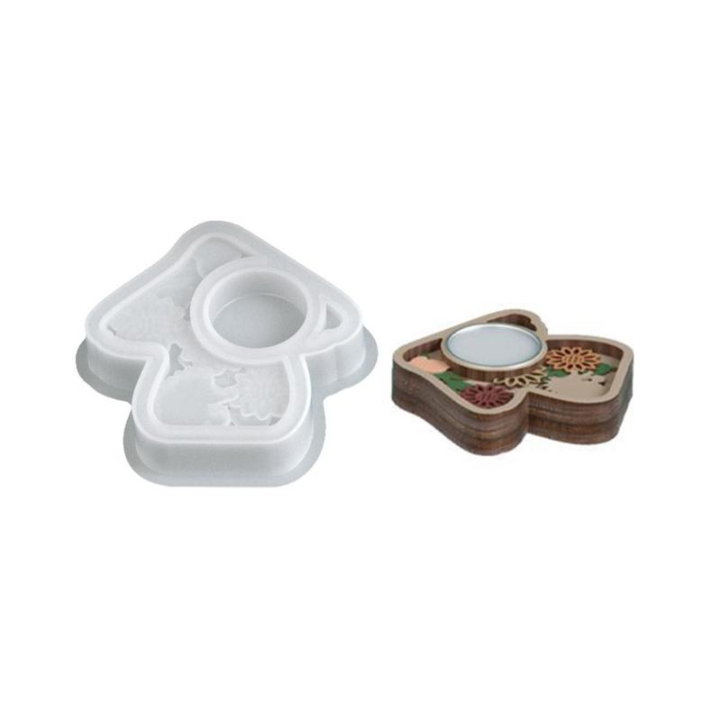 

Flexible Silicone Mold Plant Shape Silicone Candlestick Moulds Suitable for Creating Decorative Candle and Resin Crafts