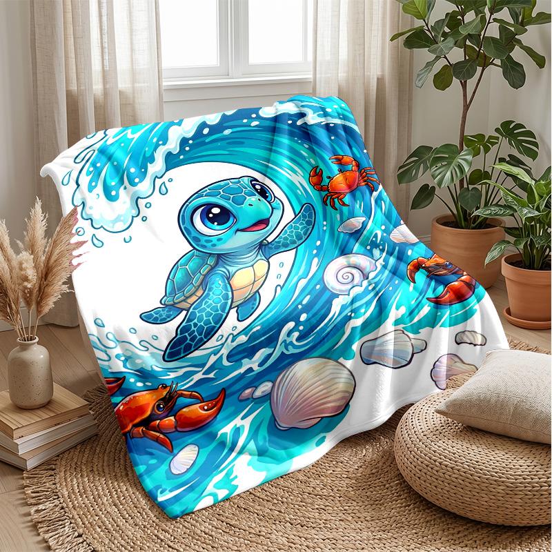 Ocean Friends Adventure 5 Theme blanket Lightweight Warm Flannel Blanket Decorative Throw Blanket for Home Decoration