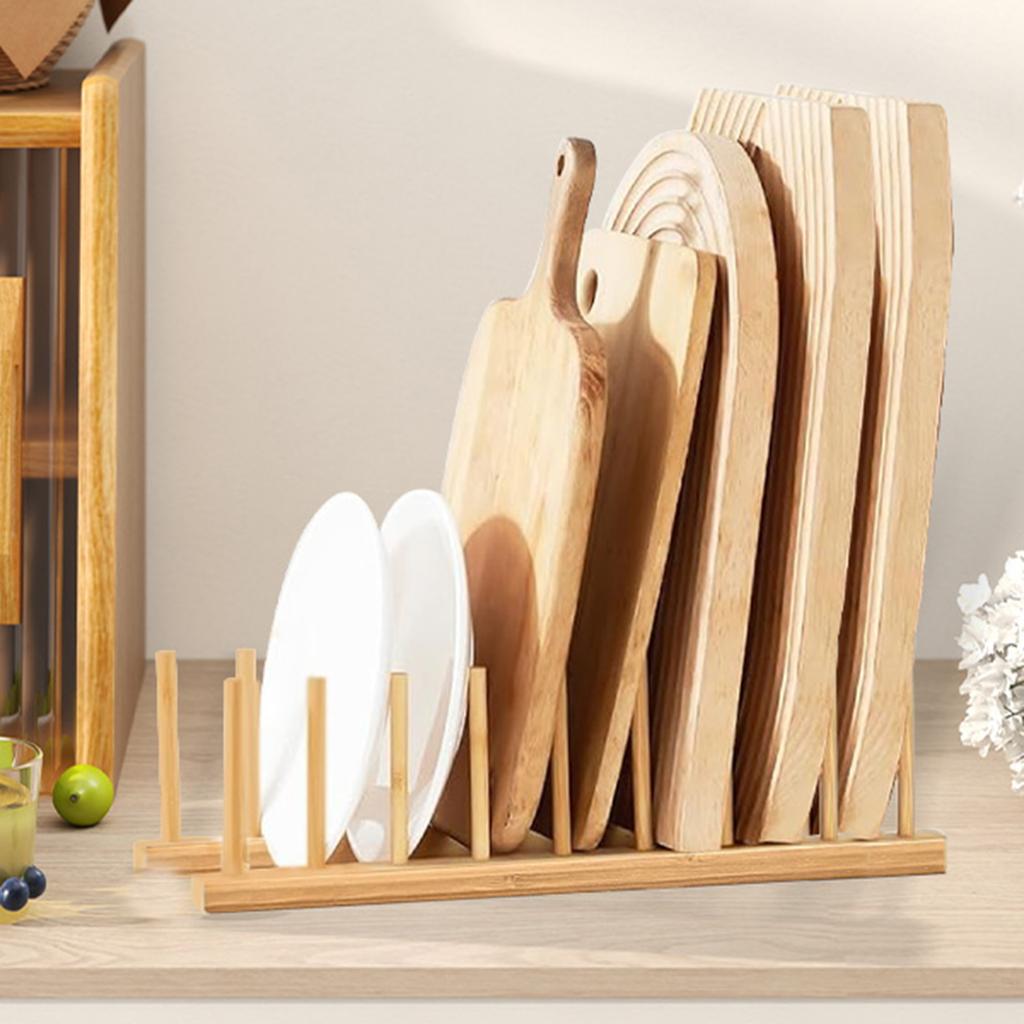 2025 DIY Locker Bamboo Drain Rack Wooden Plate Rack Dish Rack Kitchen Organizer for Plates/Cutting Boards/Plates/Cups/Pot Lid