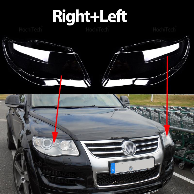 For Volkswagen VW Touareg 7L 2006-2010 Auto Front Headlight Cover Transparent Glass Headlamps Lampshade Lamp Shell Masks