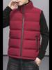 Men's Sleeveless Stand Collar Warm Cotton Waistcoat for Autumn/Winter