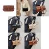 Chic Vintage Aesthetic Handbag For Women Elegant Solid Color Shoulder Bag