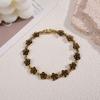 Retro Black Rose Cuban Bracelet – Hip Hop Street Punk Style.