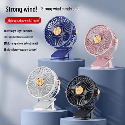Leiser USB Mini-Klip-Ventilator: Hohe Leistung, Starker Wind, Wiederaufladbar, für Wohnheime und Schlafzimmer.
