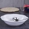 Elegant White Ceramic Pickled Fish & Noodle Bowl for Home or Restaurant Use
