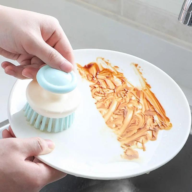 Geschirrspülbürste Grau Küchenspüle Herd Reinigung Hochdichte Borsten Geeignet Gemüse Obst Schneidebretter Spülen