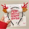 Vánoční čelenka Xmas Elk Horn Bell Flitr Vánoční gumička do vlasů Šťastný Nový Rok Fotorekvizity Veselé Vánoce Dekor Dárky pro děti