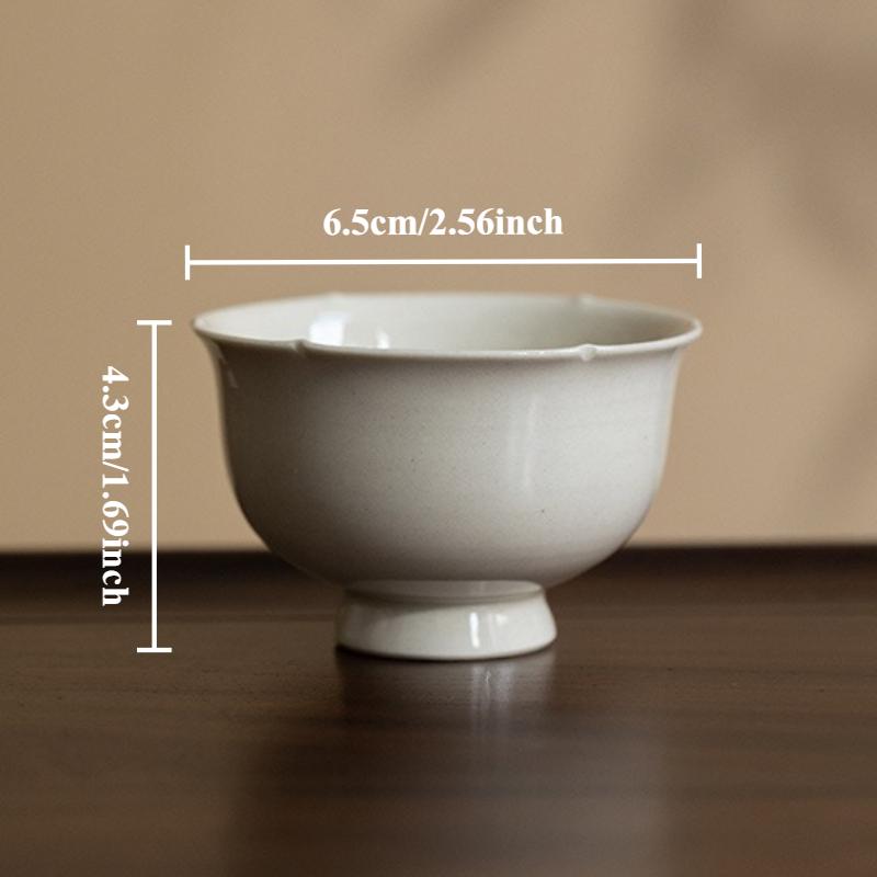 Handmade Retro Teacups Vintage Ceramic Porcelain Tea Cup Teaware Set Chinese Kung Fu Bowls Master Cups Tea Ceremony Drinkware