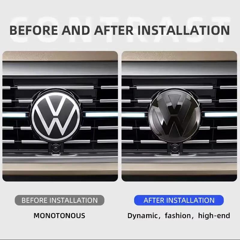 EPYFH1 For VW Volkswagen Jetta MK5 Golf Not Affect ACC Car Front Grill Cover OR Rear Trunk Emblem Lid For VW Golf 6/7/7.5/8/Passat /Pol