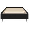 Bed Frame in Black Oak 80 x 200 cm Engineered Wood