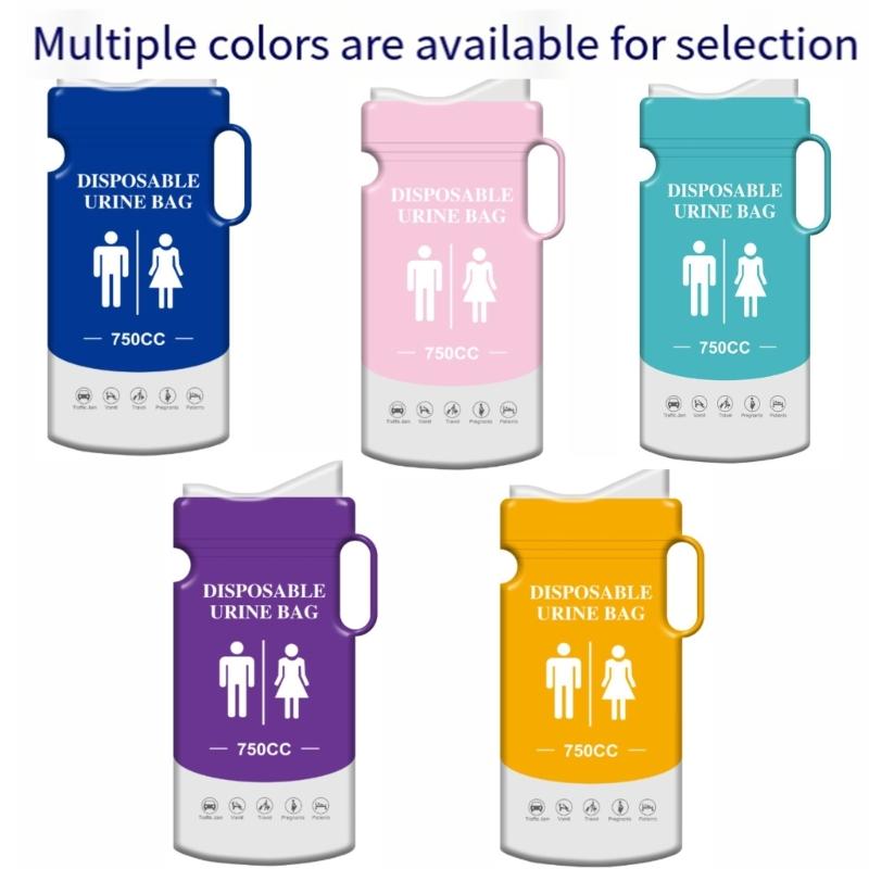 Compact Outdoor Urine Bag Disposable Travel Mobile Toilet Urine Bag Travel Vomiting Bag 750ml