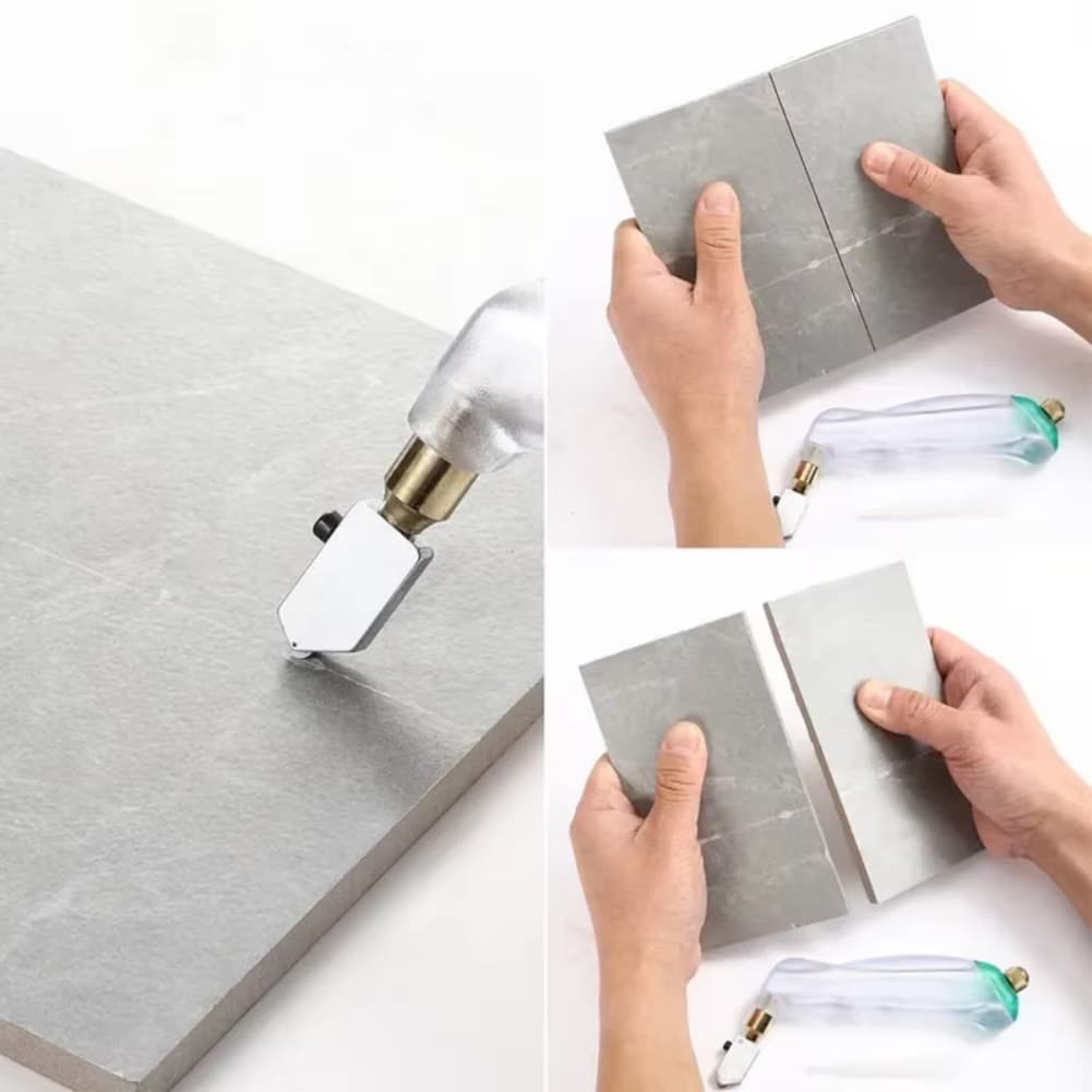 Professional Glass Cutter and Running Pliers Kit with Ergonomic PVC Handles and High Carbon Steel Construction for Durable Use